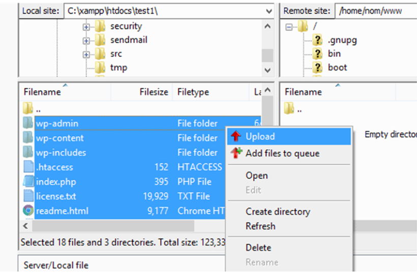local to server wordpress 03